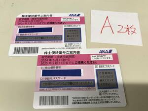 ANA優待券　A2枚　25年5月まで1年　送料無料　手渡し歓迎《群馬発》