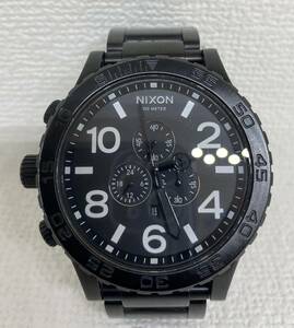 『8490』稼動品 NIXON ニクソン THE 51-30 CHRONO ALL BLACK クロノグラフ クオーツ 腕時計 メンズ ビッグフェイス 300m防水 黒 ブラック