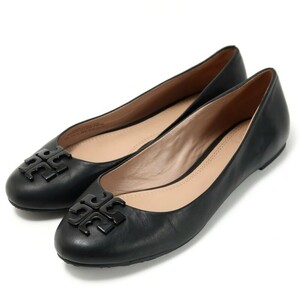 GP9575*TORY BURCH トリーバーチ*LOWELL 2 BALLET FLAT*バレエシューズ*レザーパンプス*フラットシューズ*Size 7M*靴*ブラック