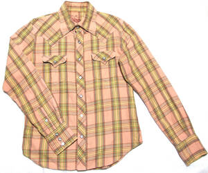 ■TMT Big Holiday Westan Shirt【S】PNK CHECKレアドットボタン新同極美品