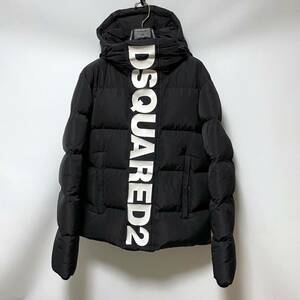 ディースクエアード2 SPORTS JACKET ビッグロゴ プリント ダウンジャケット 定価165,000円 46(M) DSQUARED2 メンズ パーカー 防寒 男性用