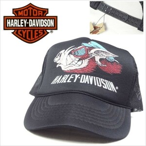 ハーレーダビッドソン キャップ 帽子 HARLEY-DAVIDSON ブラック 黒 フリー