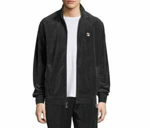 日本未入荷 アメリカ限定 【M】 FILA フィラ Velour ベロア 上下 セットアップ 黒 トラックジャケット パンツ USA正規品 トラックスーツ