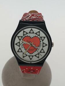 SWATCH◆クォーツ腕時計/アナログ/RED