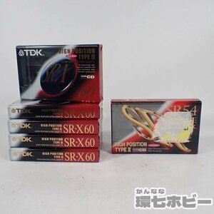 2QV30◆新品未開封 TDK SR 60/SR-X60 ハイポジション タイプ2 6本 大量セット まとめ/ハイポジ セットカセットテープ 未使用 送:-/60