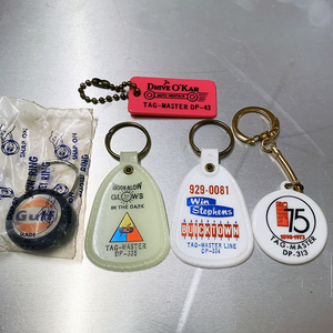 0424-006★US直輸入 VINTAGE TAG-MASTER KEYCHAIN 5点セット★セールスマンサンプル キーホルダー 超貴重未使用 NOS デッドストック