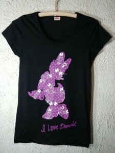 ｎ8388　Disney　ディズニー　レディース　半袖　tシャツ　デイジー　ドナルド　デザイン　人気　送料格安