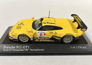 PORSCHE 911 GT1 British GT No.6 British Championship 1999 1/43 Scale PMA製