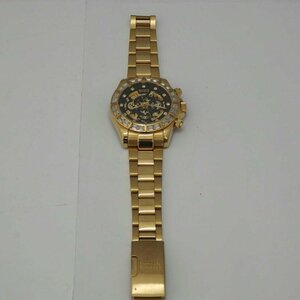 1円 DANIEL&DOUGLAS/メンズ腕時計 GOLD BLACK 両面スケルトン 純正ブレス 自動巻き ジャンク/DD-8802DG/41
