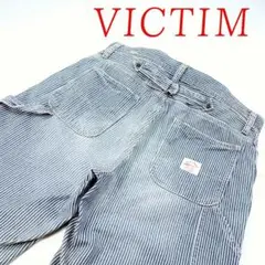 ヴィクティム「 ＶＩＣＴＩＭ 」ヒッコリーストライプ ペインターパンツ　Ｌ