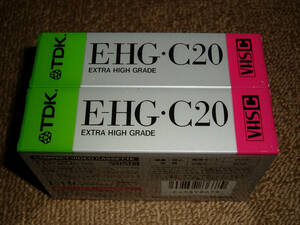◆ TDK VHSCテープ ２巻セット E-HG・C20 未使用 未開封品