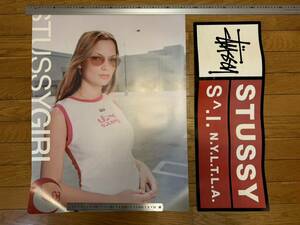 STUSSY OLD 非売品 販促用 ポスター 2点SET ステューシー ヴィンテージ オールド SURF NYLA 限定 店舗用 コレクター 厚紙看 1980