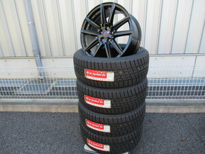 特価国産スタッドレスセット KYOHO SEIN-SS 18x8 +45 5-114.3 BK GOODYEAR ICENAVI6 235/50R18 アルファード ヴェルファイア 送料無料