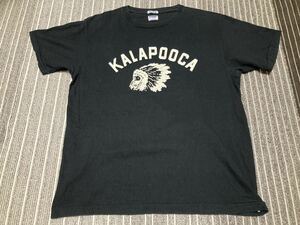 日本製 WAREHOUSE ウエアハウス 40 42 L XL ダブルワークス ひび割れ ラバー プリント Tシャツ ビンテージ KALAPOOCA YMCA 両面プリント