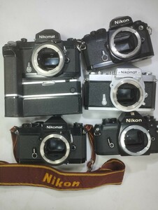 【リサイクル】 フィルムカメラ Nikon FE NIKOMAT NIKON MD-2 MB-1 NIKON EM まとめてジャンク品 一眼レフ ニコン 1円スタート売り切り昭和