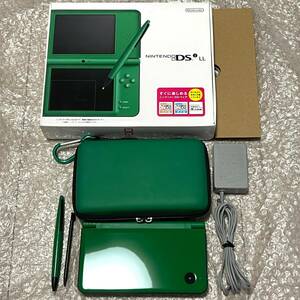 〈良品・画面ヤケなし・動作確認済み〉NDS ニンテンドーDSiLL 本体 グリーン UTL-001＋ケース NINTENDO DS XL