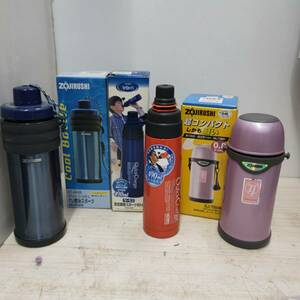 送料無料S78576 水筒　3点セット　ZOJIRUSHI　サーモス　象印　THERMOS　ステンレスボトル　ぐい呑みスポーツ　FDG-500　SJ-TB08-PB　ST-AA