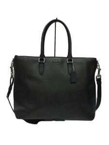 COACH◆COACH/コーチ/トートバッグ/レザー/BLK/無地/C2842/2WAY/ショルダーストラップ付