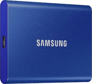 SAMSUNG SSD T7 ポータブル外付けソリッドステートドライブ 500GB USB 3.2 Gen 2 ゲーム/学生/プロフェッショナル/MU-PC500H/AM用 ブルー