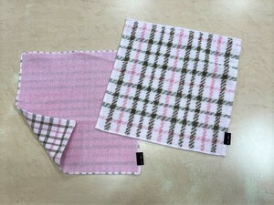 送料無料　日本製　ダックス　タオルハンカチ２枚　ピンク系2種類