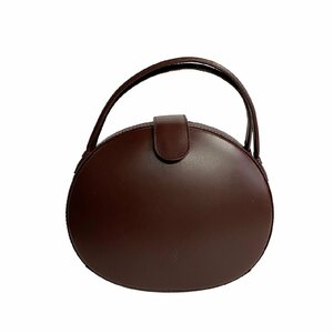 極 美品 希少品 LOEWE ロエベ アナグラム ロゴ カーフ レザー 本革 ミニ ハンドバッグ バニティバッグ ボルドー 25831