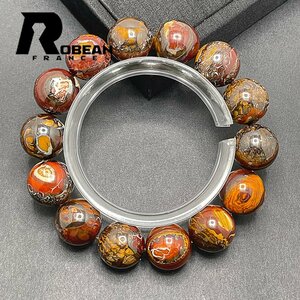 高級 EU製 定価15万円★ROBEAN・ボルダーオパール★ブレスレット パワーストーン 天然石 綺麗 お守り 15.3-16mm 1001G1404