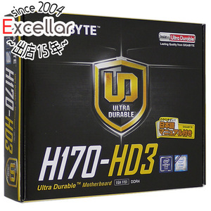 【中古】GIGABYTE マザーボード GA-H170-HD3 Rev.1.0 元箱あり [管理:1050022593]