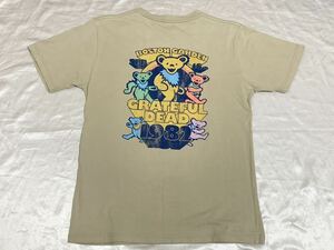 【送料無料 値下げ交渉歓迎】グレイトフルデッドGratefulDead ダンシングベア 半袖Tシャツ カーキ クマ 古着アメリカロックUSA熊ガルシア