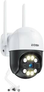 200万画素 ZOSI 防犯カメラ屋外 1080P 200万画素 wifiカメラ ワイヤレス接続 広角ネットワークカメラ PTカメ