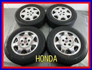 ■中古タイヤホイール■　HONDA オデッセイ 純正 15インチ 6J +45 5H 114.3 BRIDGESTONE VRX2 205/65R15 94Q 冬 激安 送料無料 J476