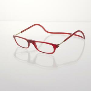 ☆ レッド ☆ 度数1 クリックリーダー 老眼鏡 clic readers シニアグラス リーディンググラス マグネット 非球面 おしゃれ 1.0 首かけ 磁