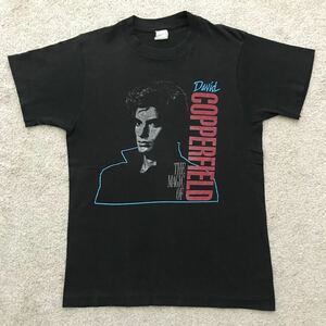 80s USA製 David Copperfield デビッド・カッパーフィールド ツアー Tシャツ ビンテージ CHED by Anvil (M) マジシャン 手品師 アート 芸術