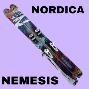 1◆289 NORDICA(ノルディカ) NEMESIS ネメシス フリーライド スキー板 161㎝ 16m 133-98-123ｍｍ [札幌・店頭引取可］