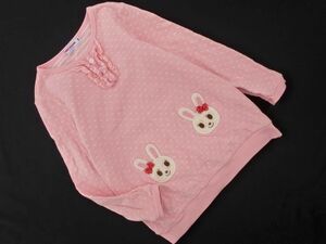 MIKIHOUSE ミキハウス うさこちゃん ドット カットソー size110cm/ピンク ■◇ ☆ ecc5 子供服