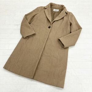 1241◎ ROPE ロペ トップス チェスター コート ロング丈 シングル 1ボタン 長袖 無地 カジュアル ブラウン レディース38