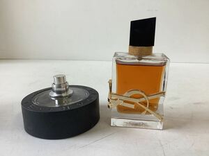 ○営HM038-A12S60【埼玉発】ブランド香水2点まとめ　YSL BVLGARI イヴサンローラン リブレアンタンス LIBRE50mL ブルガリパルファム75mL