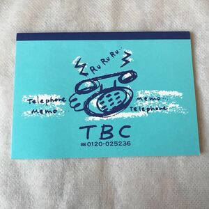 TBC メモ帳☆新品