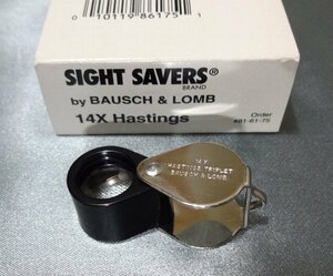 美品 ボシュロム 宝石用ルーペ 14倍 Bausch & Lomb Hastings Triplet 14X GIA プロ御用達 宝石鑑別 鉱物標本観察