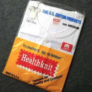 Healthknit ヘルスニット ヘンリーネック Tシャツ M 未開封