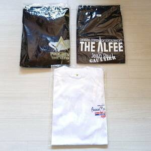 ALFEE g⑥ ゴルチエ Tシャツ 3枚セット 白・黒 2枚 Jean Paul Gaultier・1991 AMERICAN MUSIC AWARDS 他 未開封有 新品 アルフィーグッズ