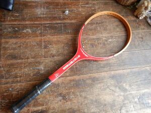 新品　軟式テニスラケット040704 KAWASAKI SYSTEM 6500 赤 Light3　昭和レトロ　デッドストック