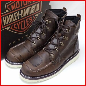 ★1円 未使用 Harley Davidson/ハーレーダビッドソン ハガーマンブーツ 9/メンズ27cm相当/ダークブラウン/レザー/タグ・箱付&1966300060