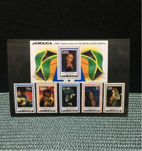 ボブマーリー 生誕50周年記念 切手 Jamaica Bob Marley Stamps コレクション 雑貨