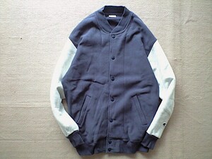 即決 復刻 青タグ Lサイズ SHIPS 別注 Champion REVERSE WEAVE フルスナップ スウェット JKT ツートン ネイビー グレー