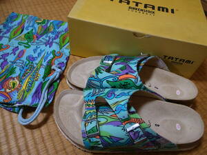 激レアコラボ・稀少★STUSSY ステューシー×TATAMIタタミ by BIRKENSTOCK Stussy 25周年記念 ZURICH★ブルーPrica サンダル★40