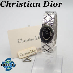 え05077/Christian Dior クリスチャンディオール/レディディオール/クオーツ/レディース腕時計/ブラック/Ｄ90-100/保証書・コマ・タグ付