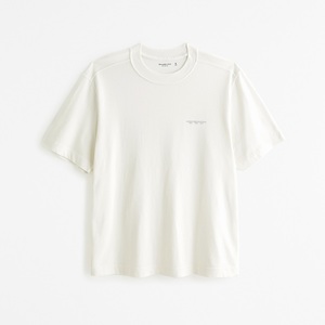 アバクロ Abercrombie&Fitch半袖Tシャツ tx061クリーム 
