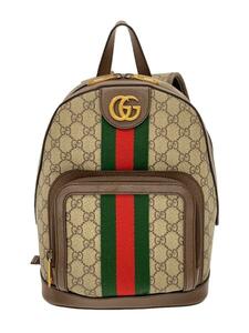 GUCCI◆スモールリュック_オフィディア_GGスプリーム/PVC/ベージュ/547965 9U8BT 8994