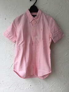 ラルフローレン ピンク半袖シャツ 胸刺繍 サイズ7