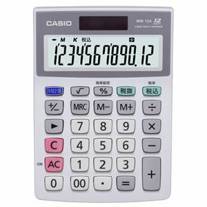 【新品】(まとめ) カシオ CASIO 特大表示電卓 12桁 ミニジャストサイズ MW-12A-N 1台 【×5セット】